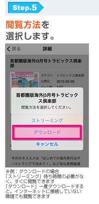 Step5:閲覧方法を選択します。