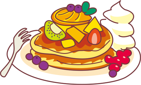 パンケーキ　イラスト