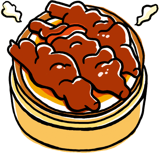 鼓汁鳳爪　イラスト