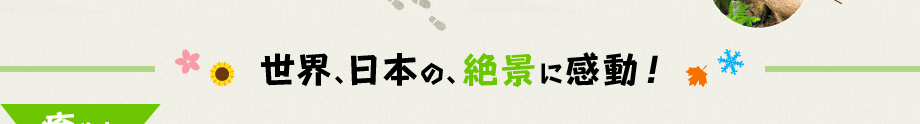 世界、日本の、絶景に感動！