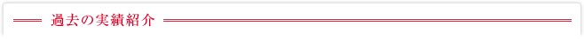 過去の実績紹介