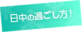 日中の過ごし方!