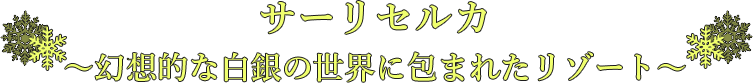 サーリセルカ 〜幻想的な白銀の世界に包まれたリゾート〜