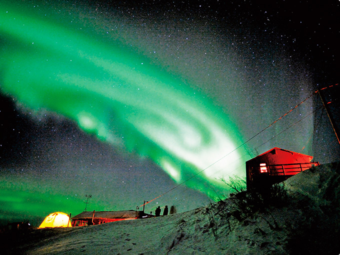フェアバンクス  チェナ湖 オーロラ