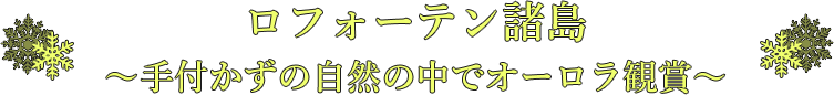 ロフォーテン諸島 〜手付かずの自然の中でオーロラ観賞〜