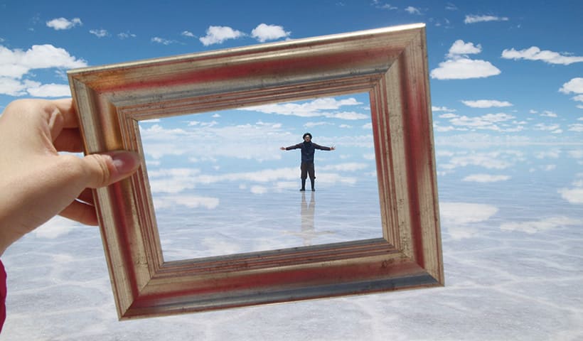 アートな写真が簡単に撮れる♪ 小さな額縁を持っていくのもアリ！