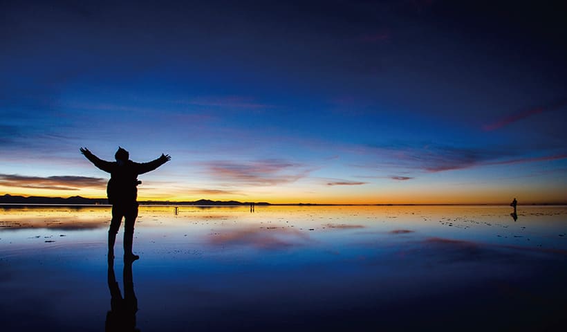 漆黒の夜の世界に朝が訪れるひとときは感動の一言です。