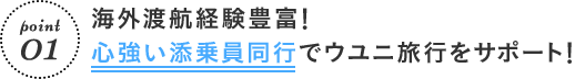 point 01 海外渡航経験豊富! 心強い添乗員同行でウユニ旅行をサポート!