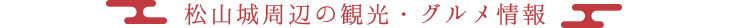 松山城周辺の観光・グルメ情報