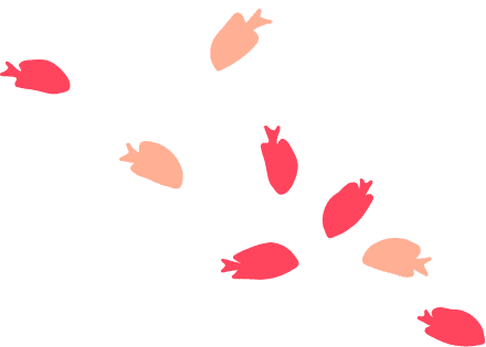 魚群のイラスト