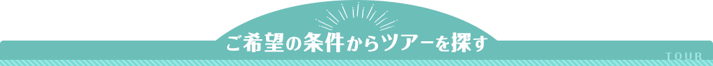 ご希望の条件からツアーを探す
